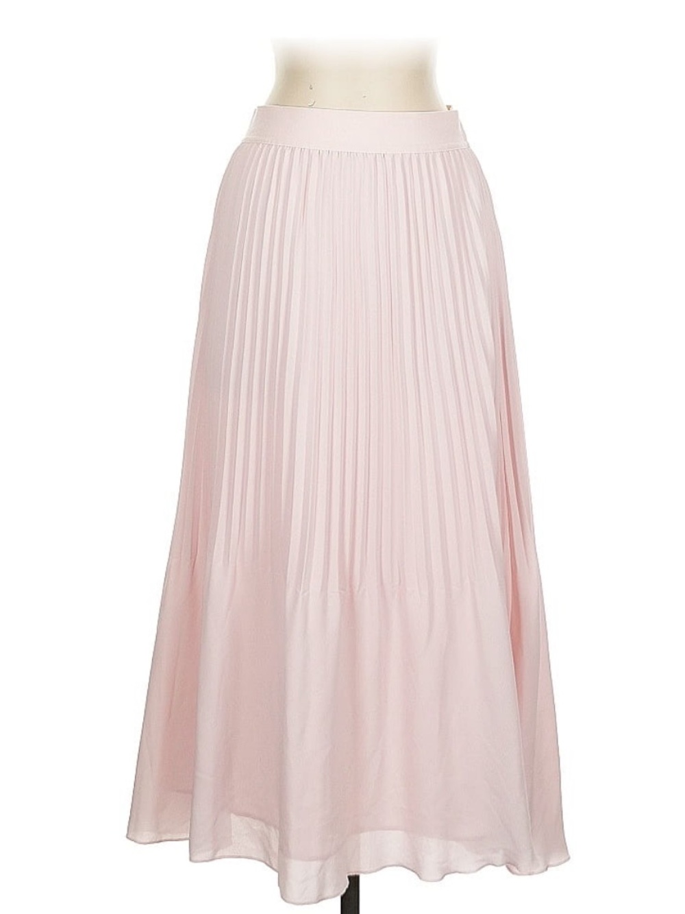 J. Crew Factory Light Pink Pleated Midi Skirt